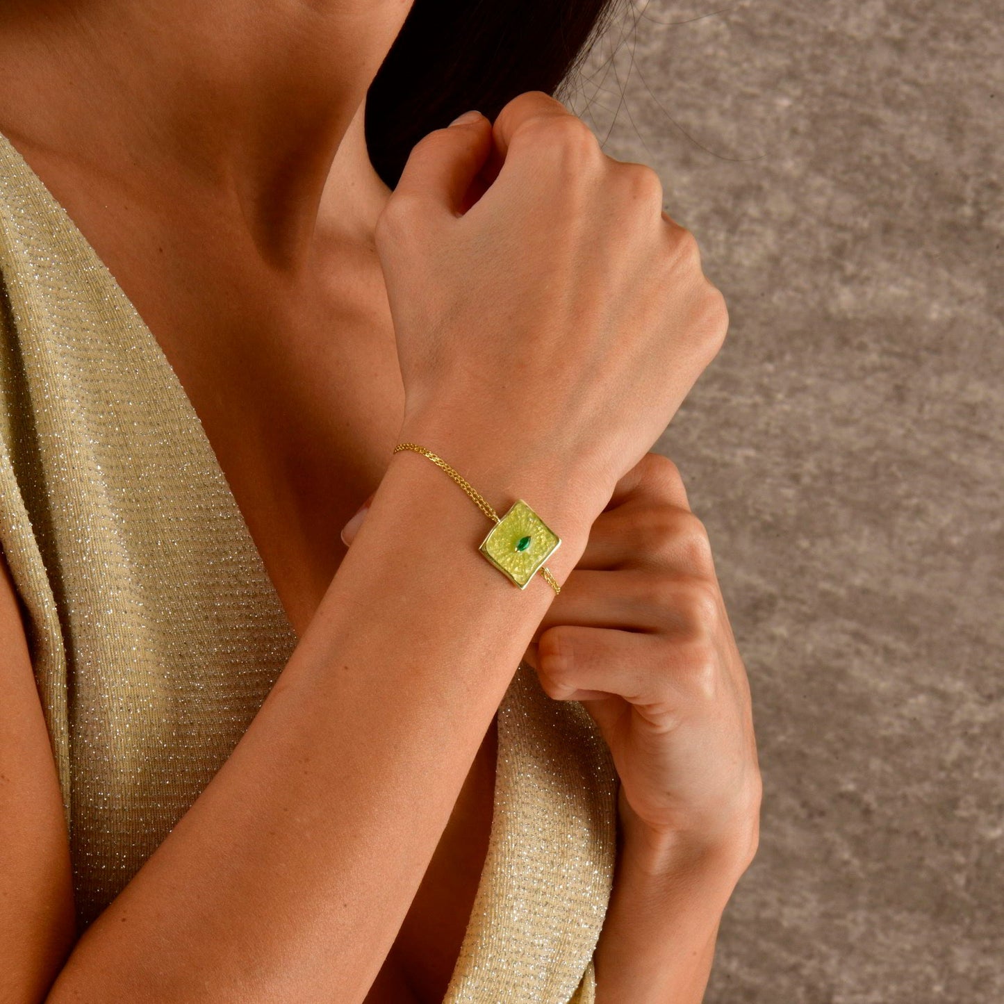 Emerald Eyeburst Bracelet