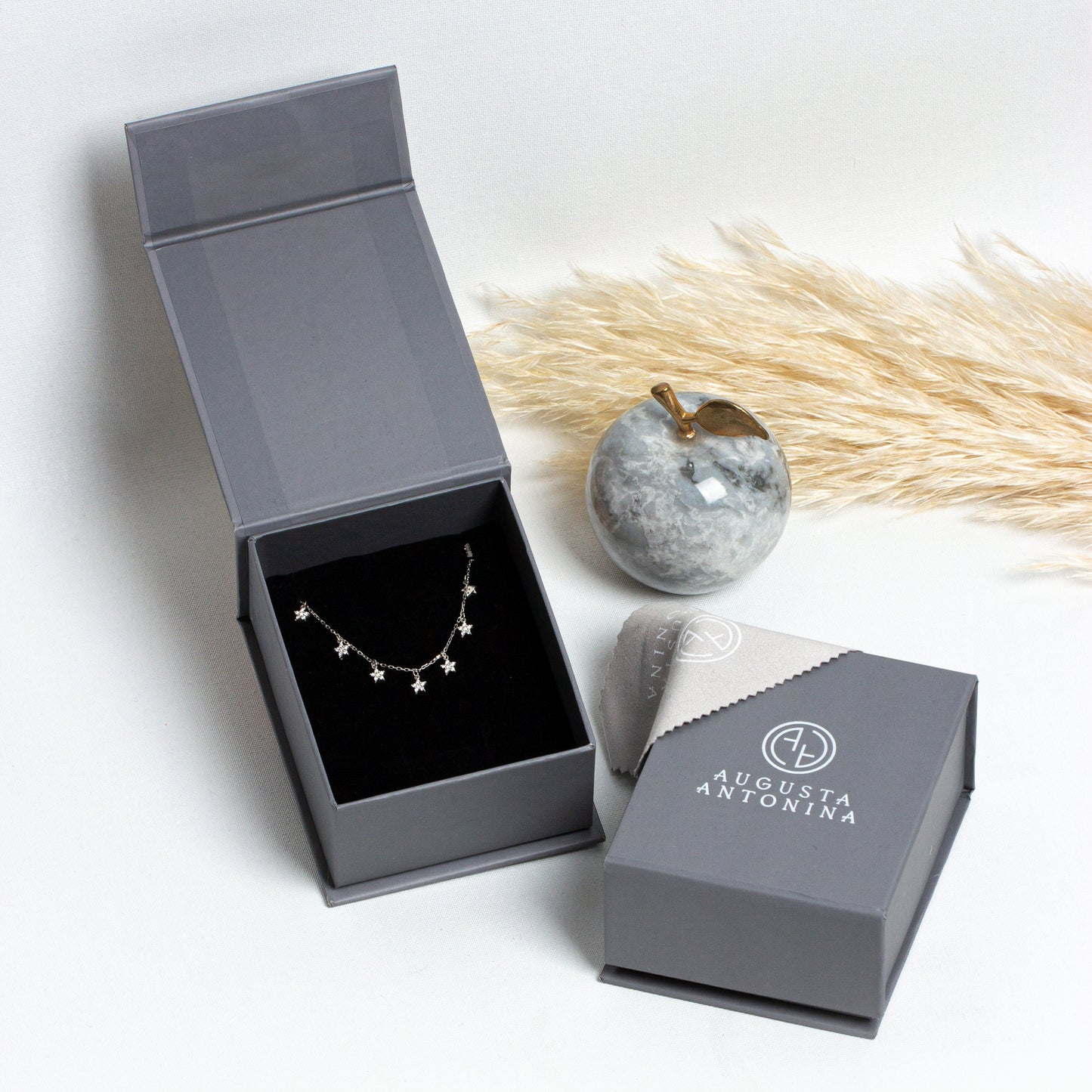 Dangling Diamond Stars Necklace