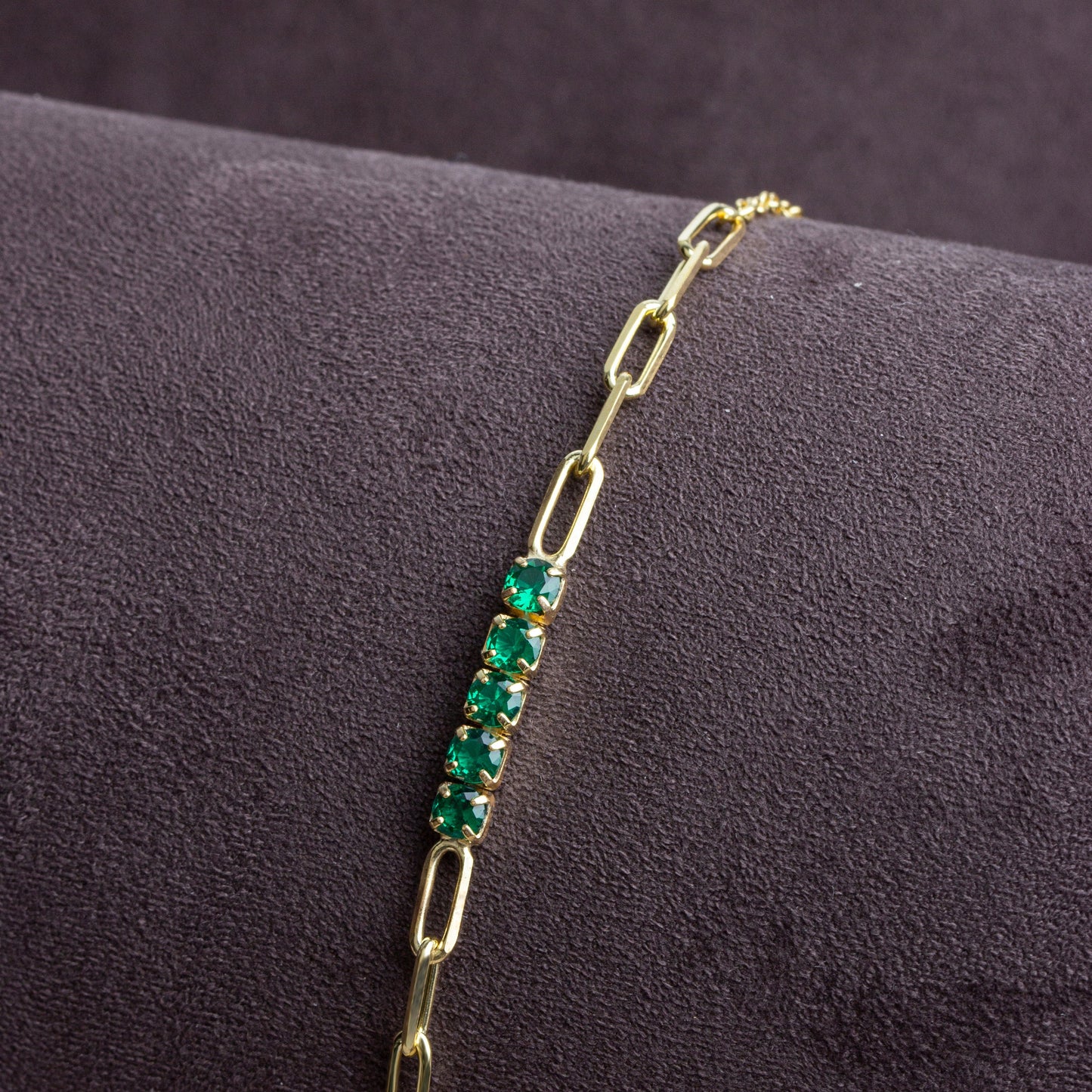 Minimalist Emerald Bracelet