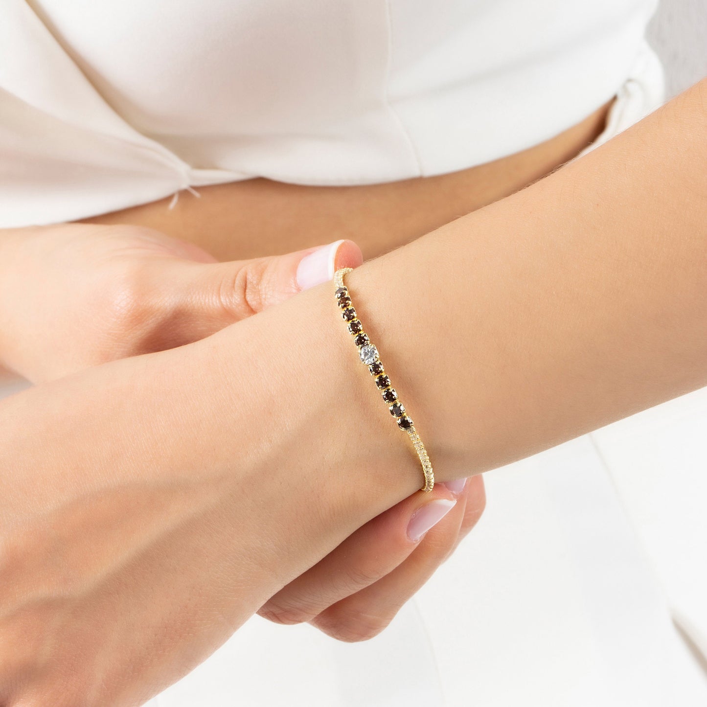 Chocolate Tennis Bracelet