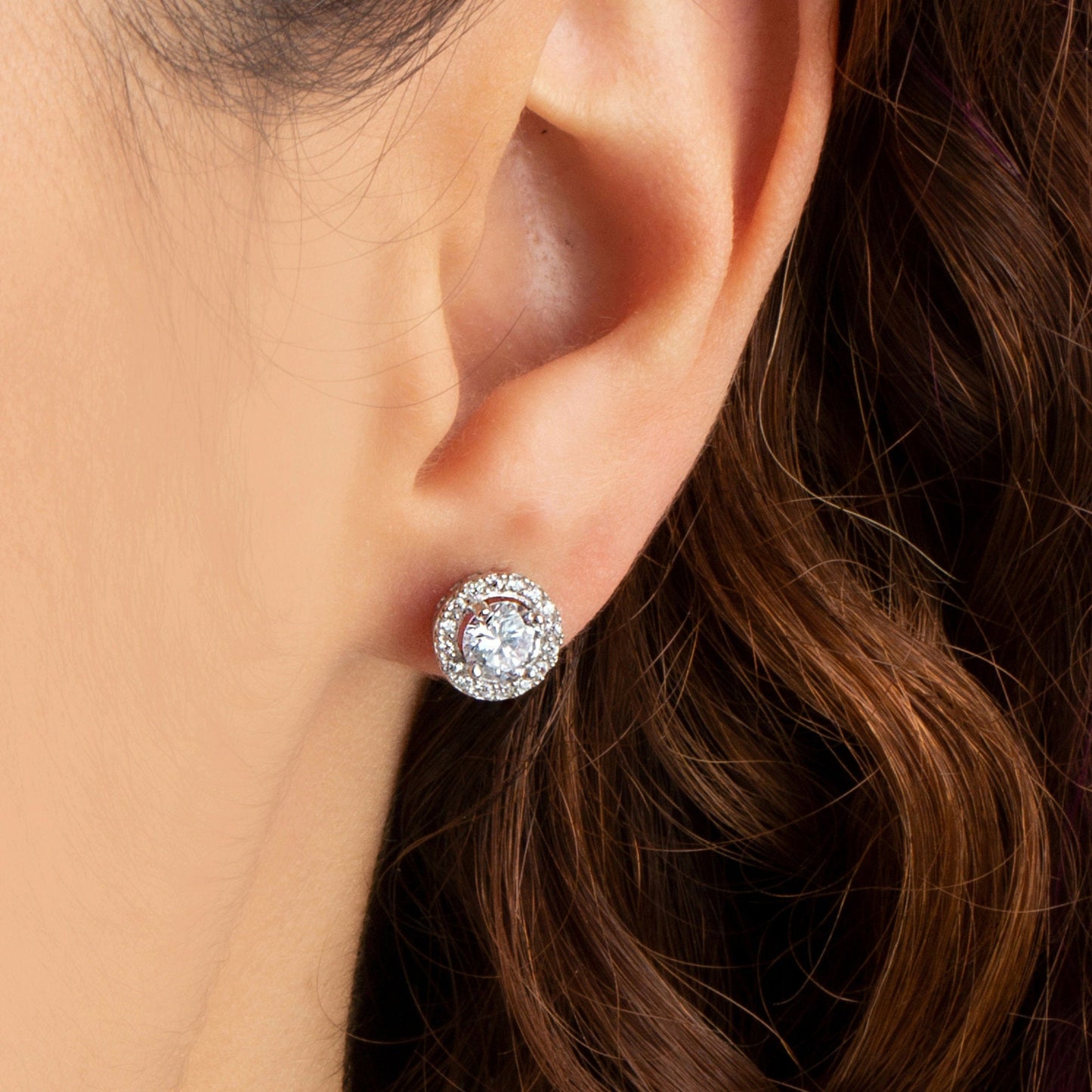 Solitaire Diamond Stud Earrings