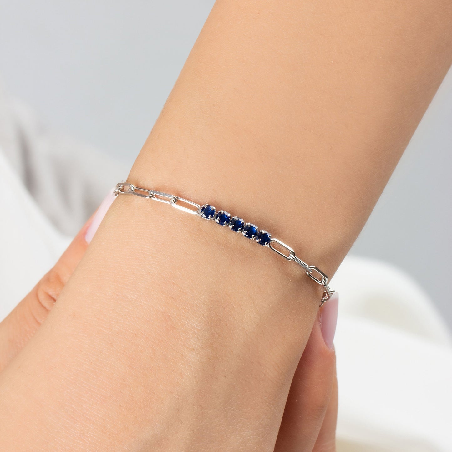 Minimalist Sapphire Bracelet