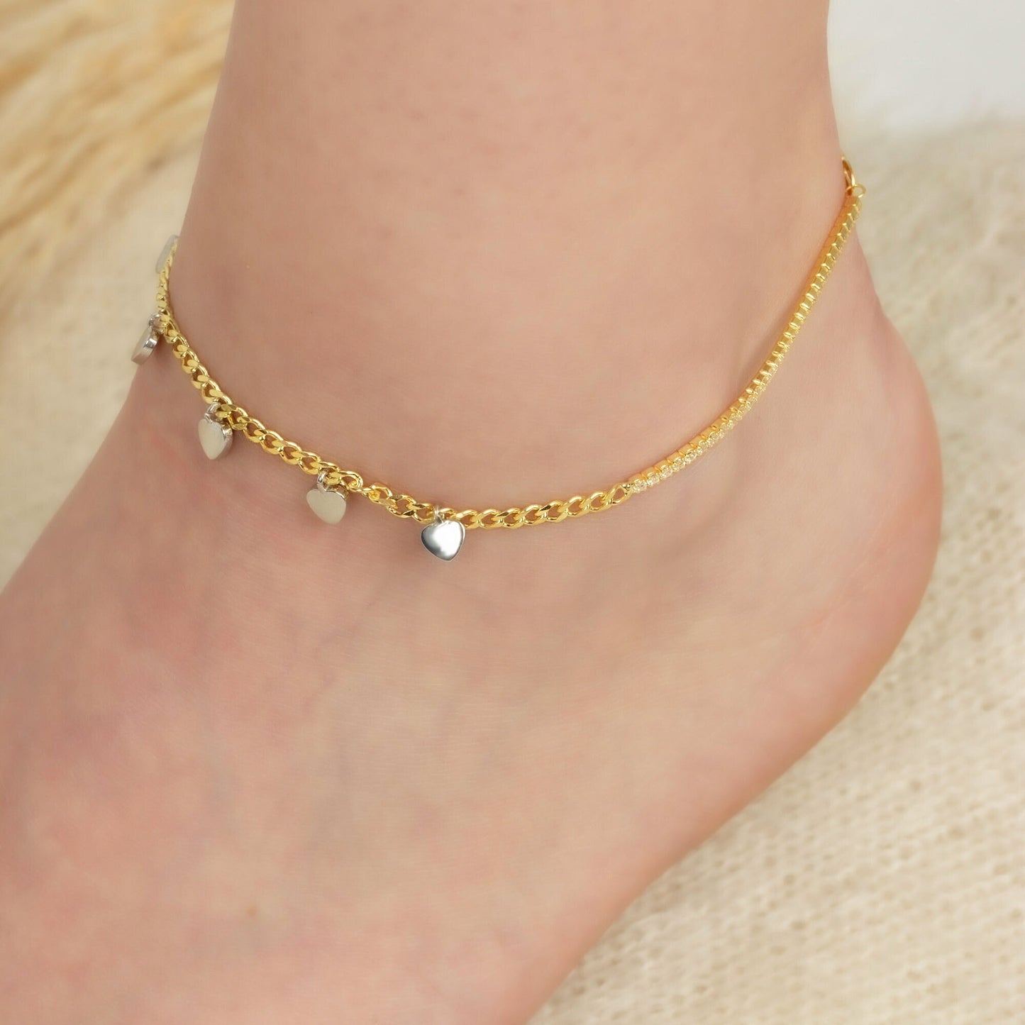 Dangling Hearts Anklet