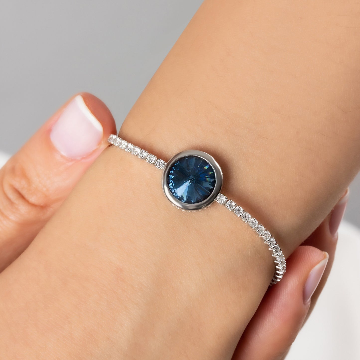 Sapphire Diamond Tennis Bracelet