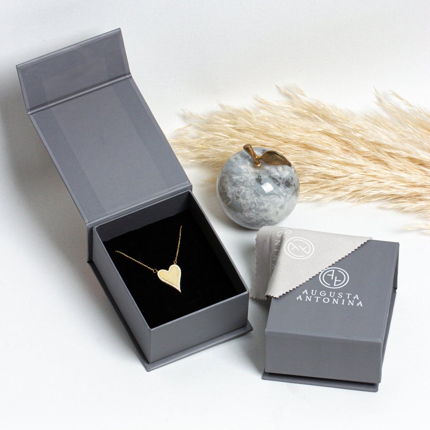 Vintage Shape Diamond Heart Necklace