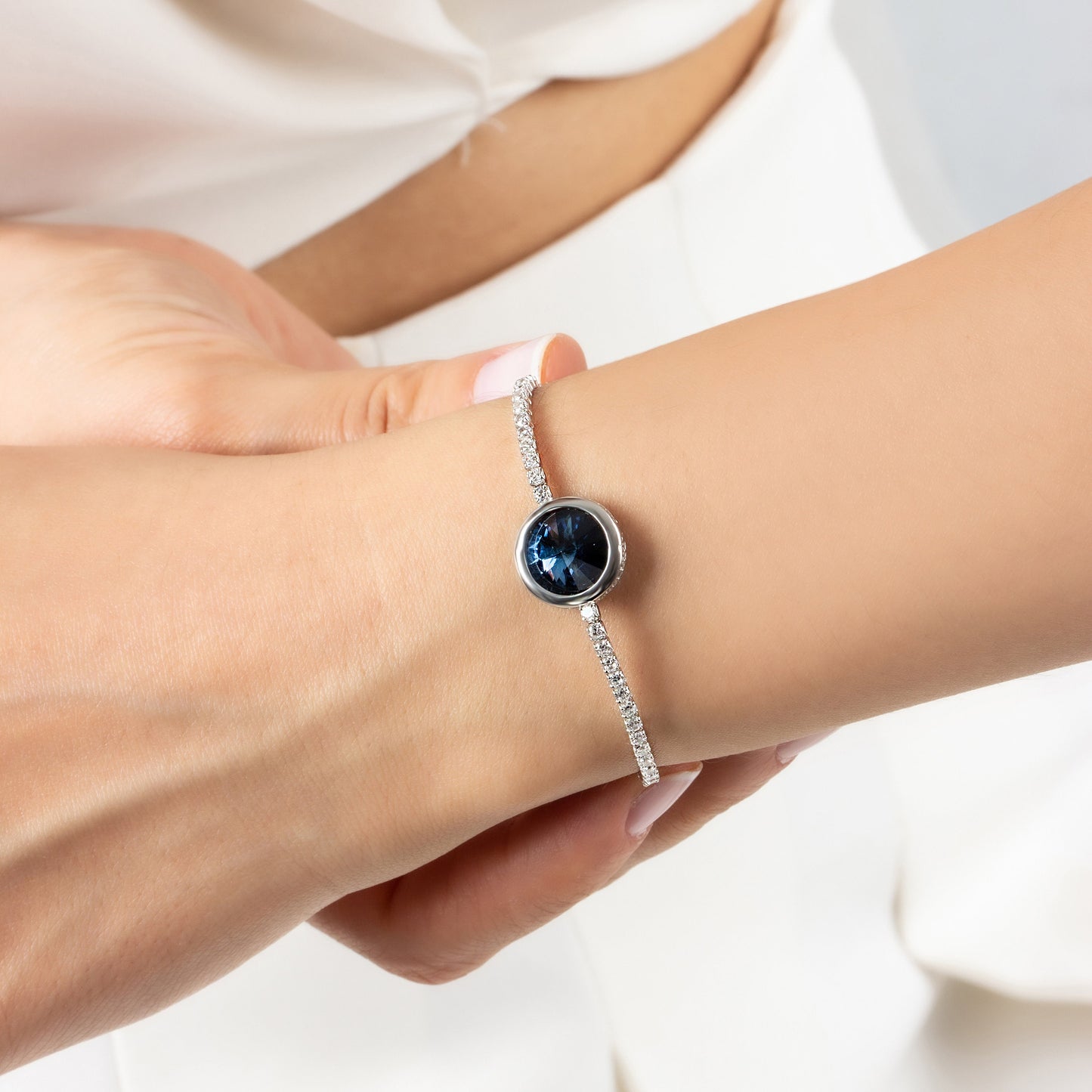 Sapphire Diamond Tennis Bracelet