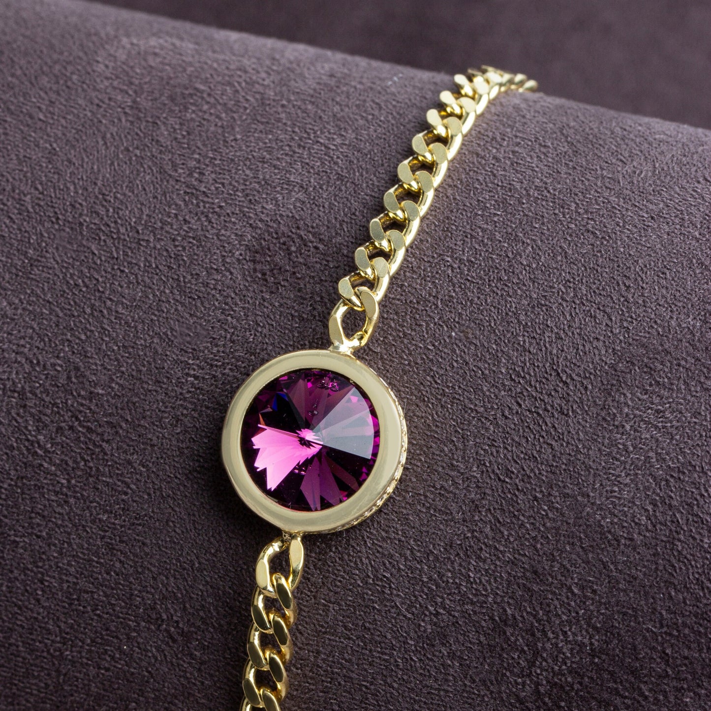 Cuban Chain Amethyst Bracelet