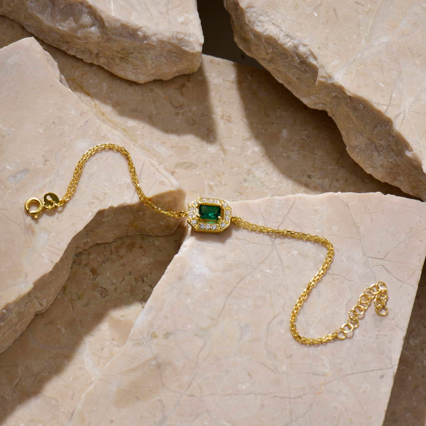 Baguette Emerald Bracelet