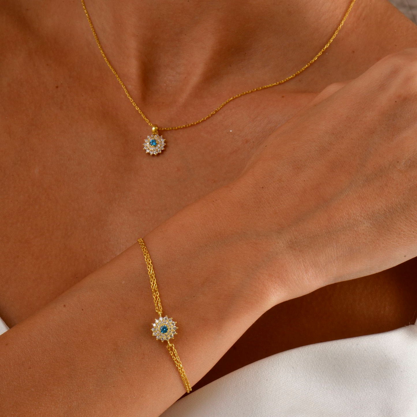 Turquoise Flower Necklace