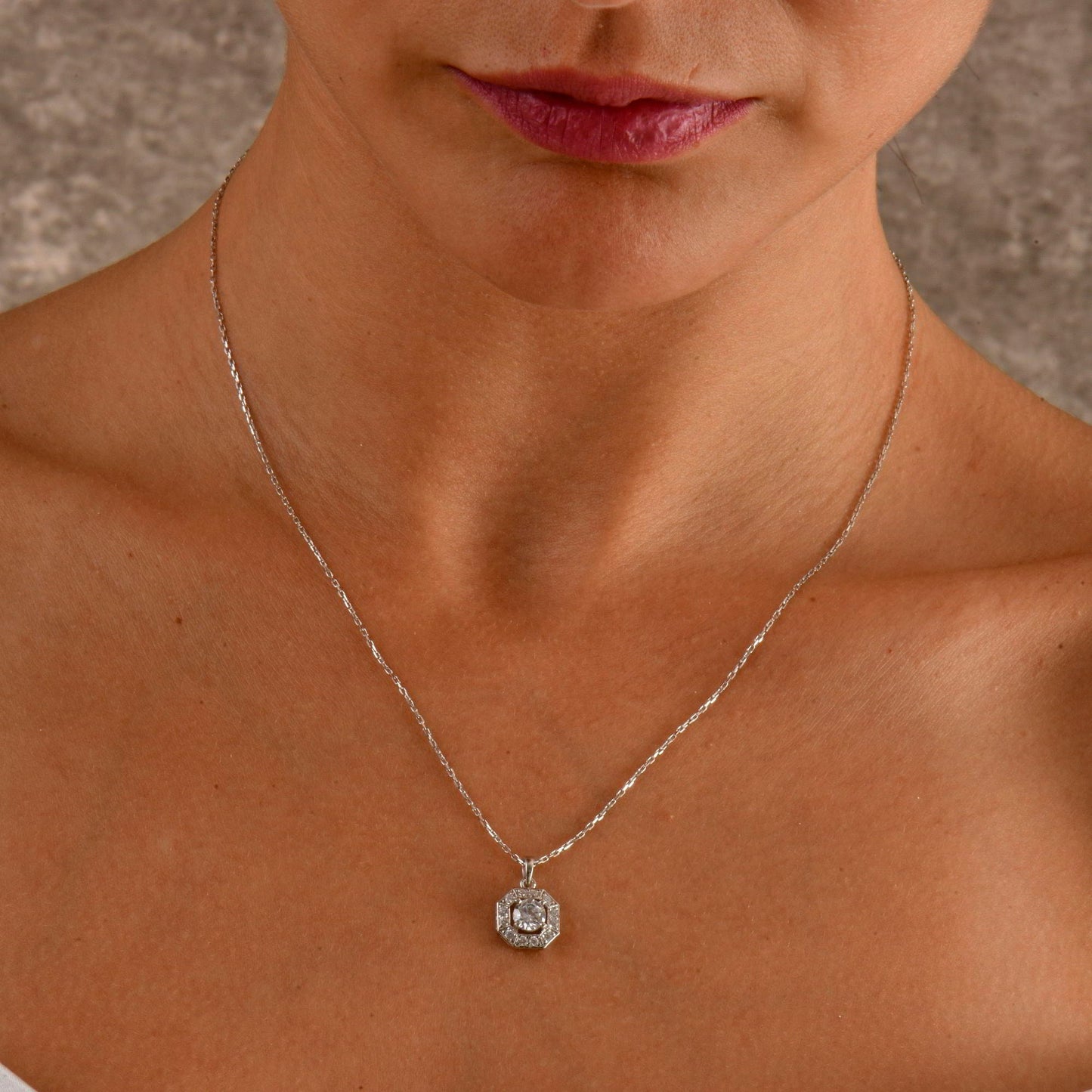Baguette Diamond Necklace