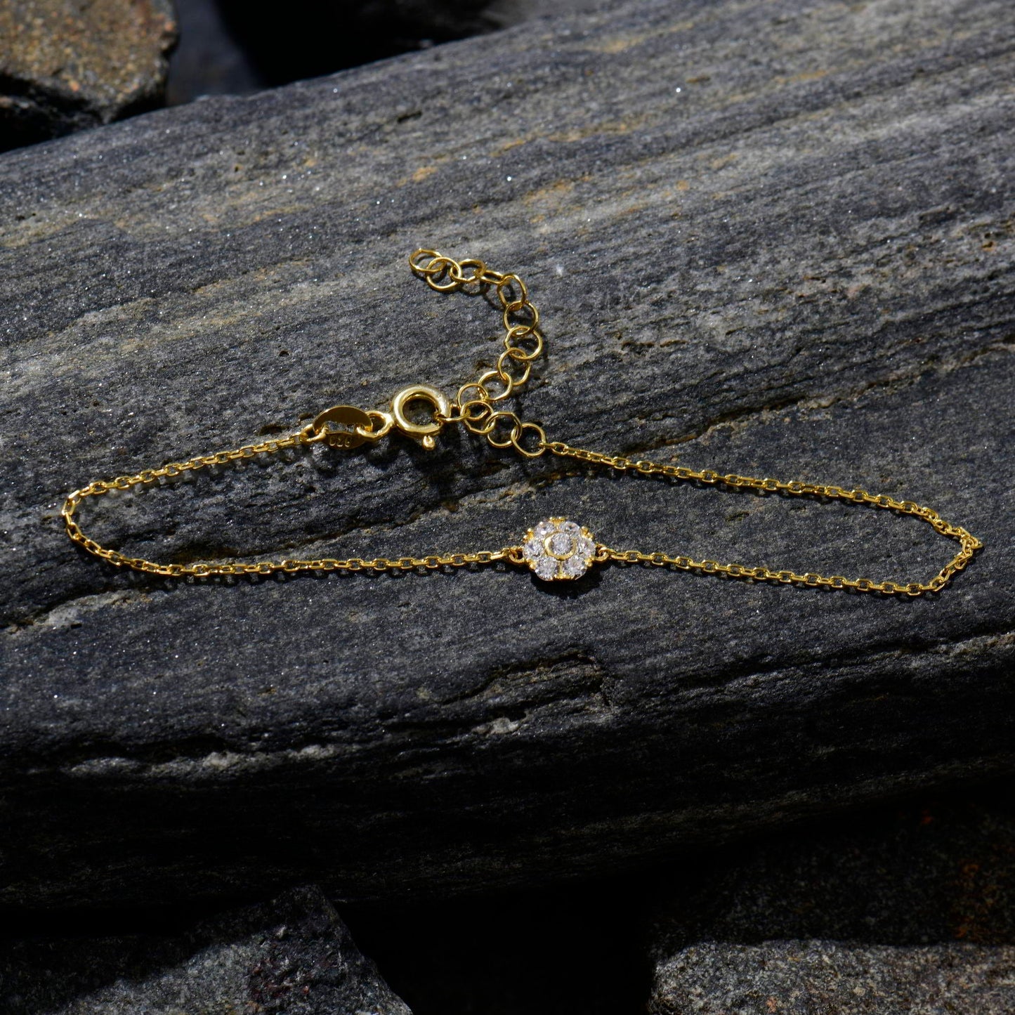 Minimalist Flower Diamond Bracelet