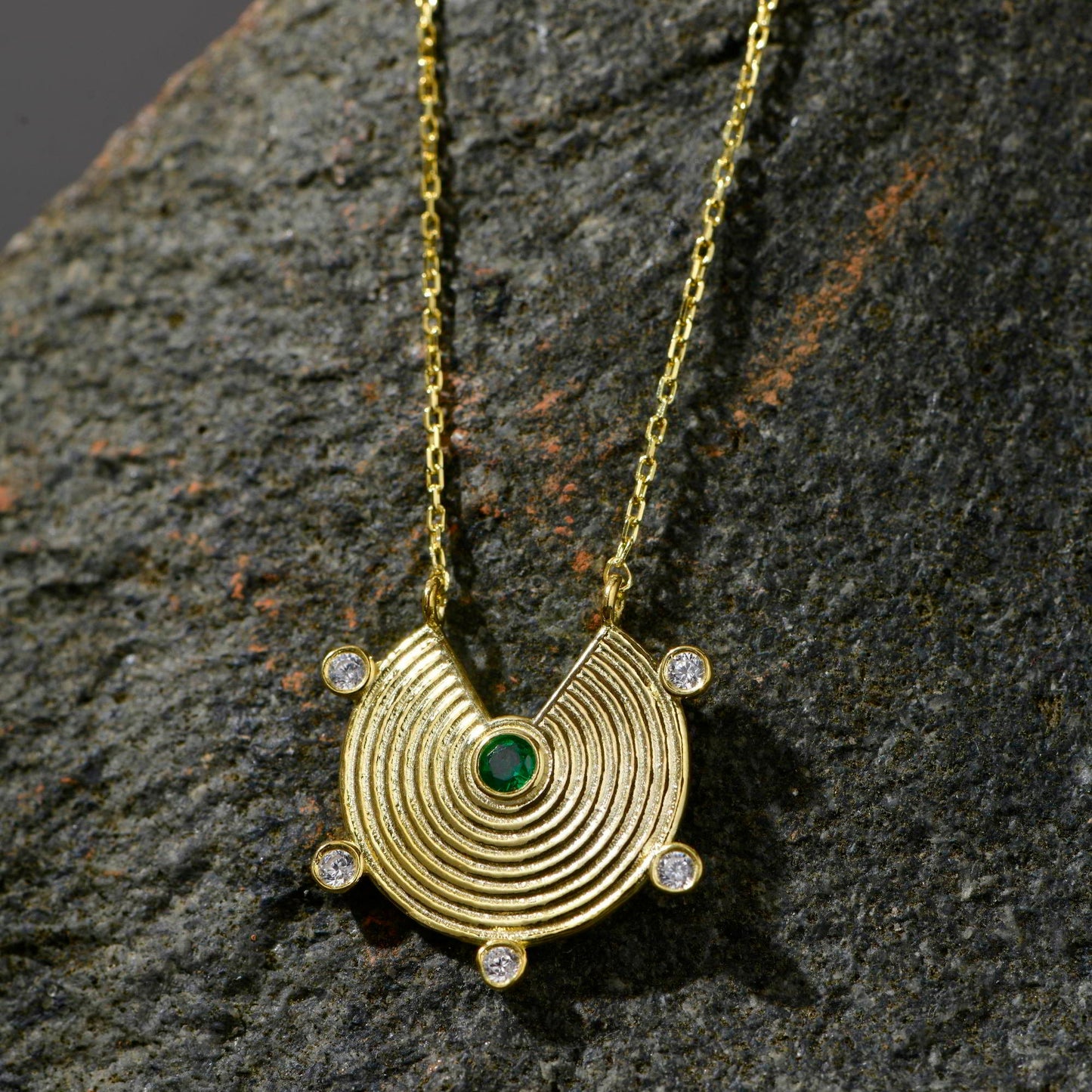 Emerald Medallion Necklace