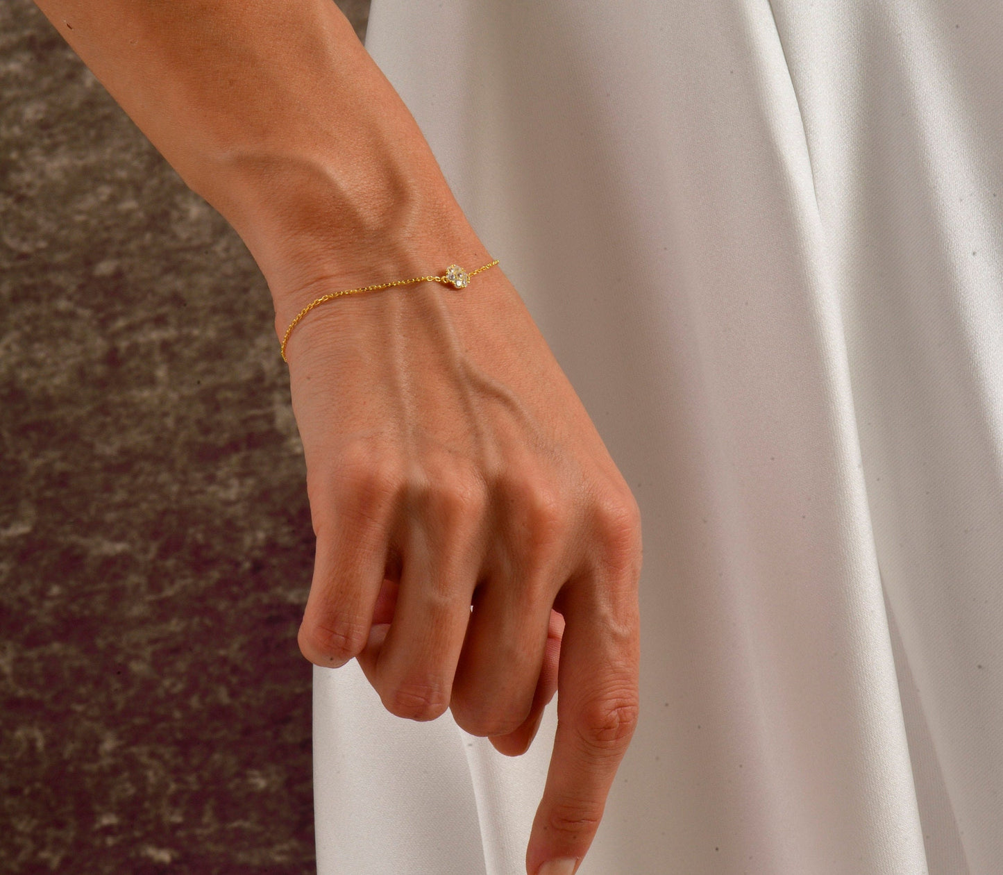 Minimalist Flower Diamond Bracelet