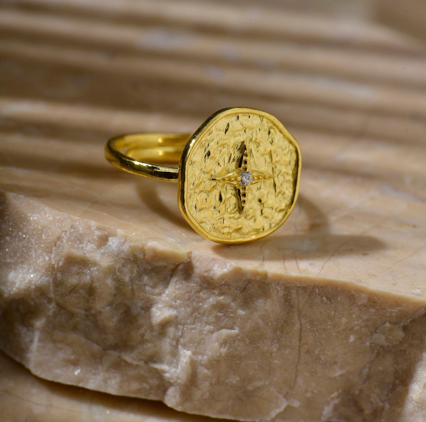 Diamond Star Disc Ring