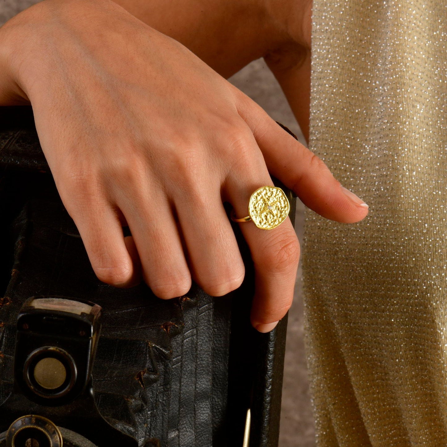 Diamond Star Disc Ring