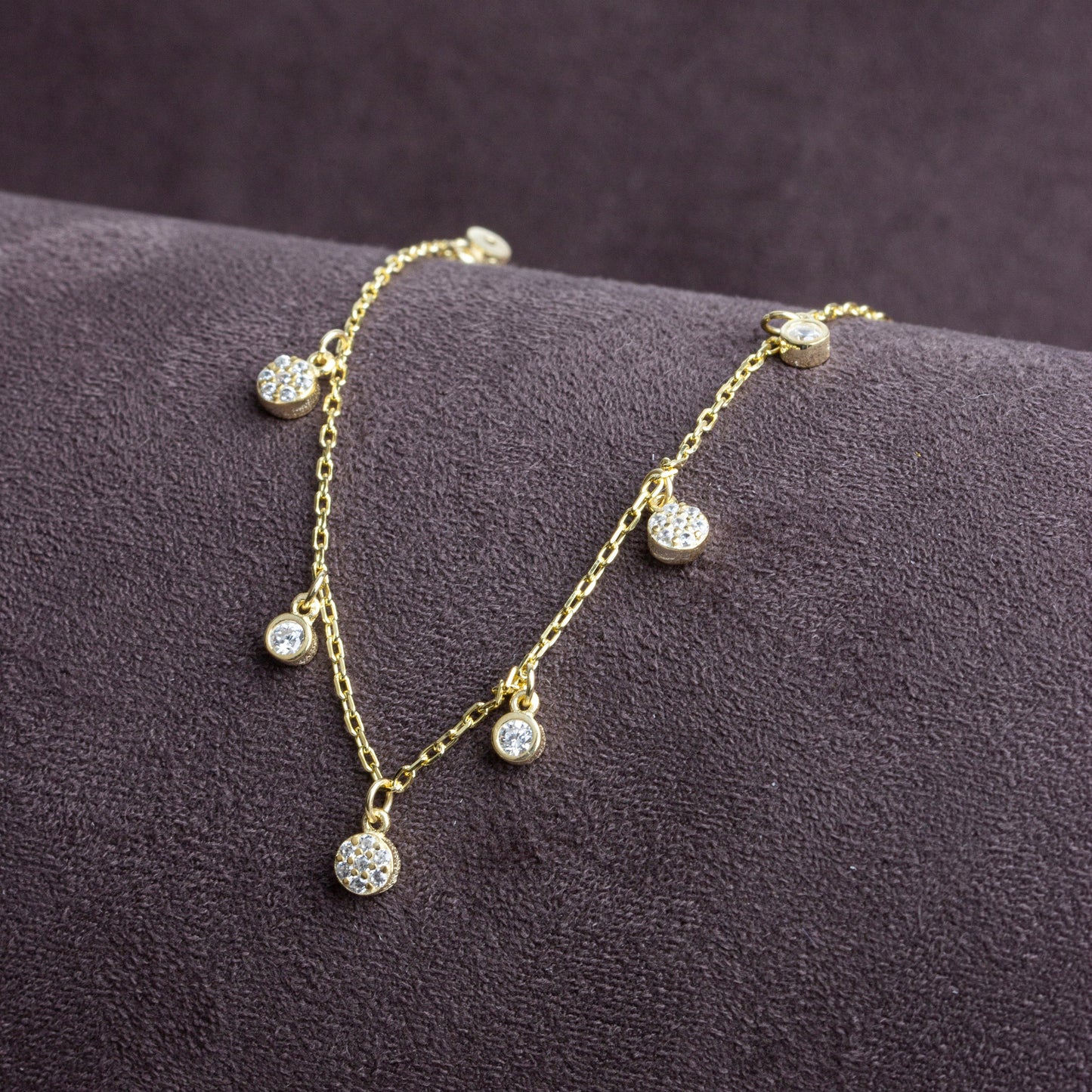 Diamond Drop Station Necklace