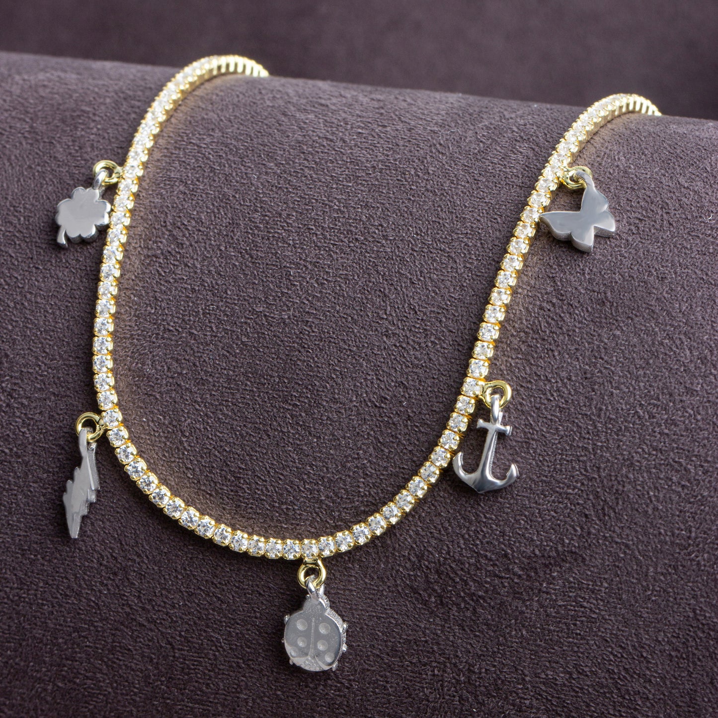 Minimalist Diamond Tennis Anklet