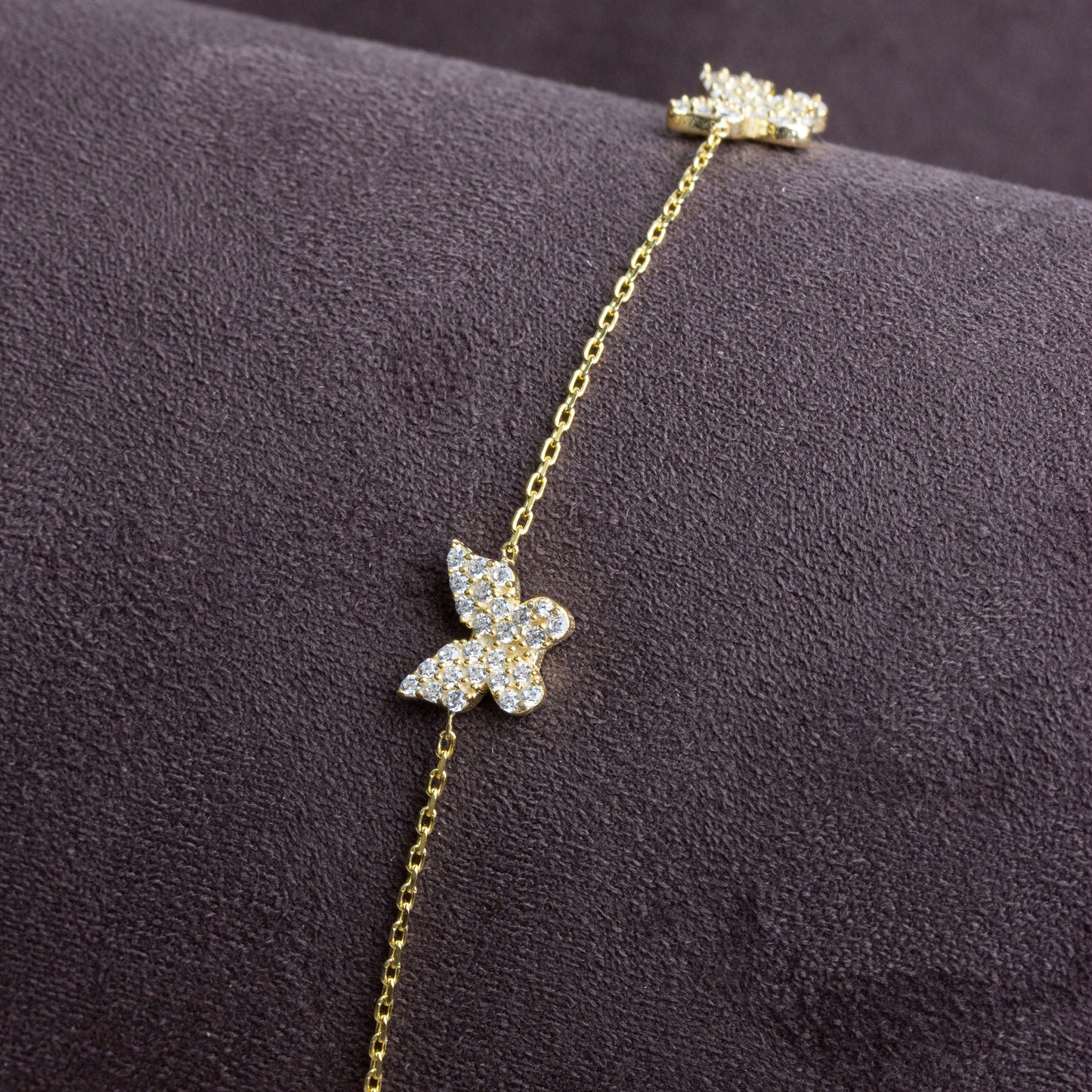 Cable Chain Butterfly Anklet