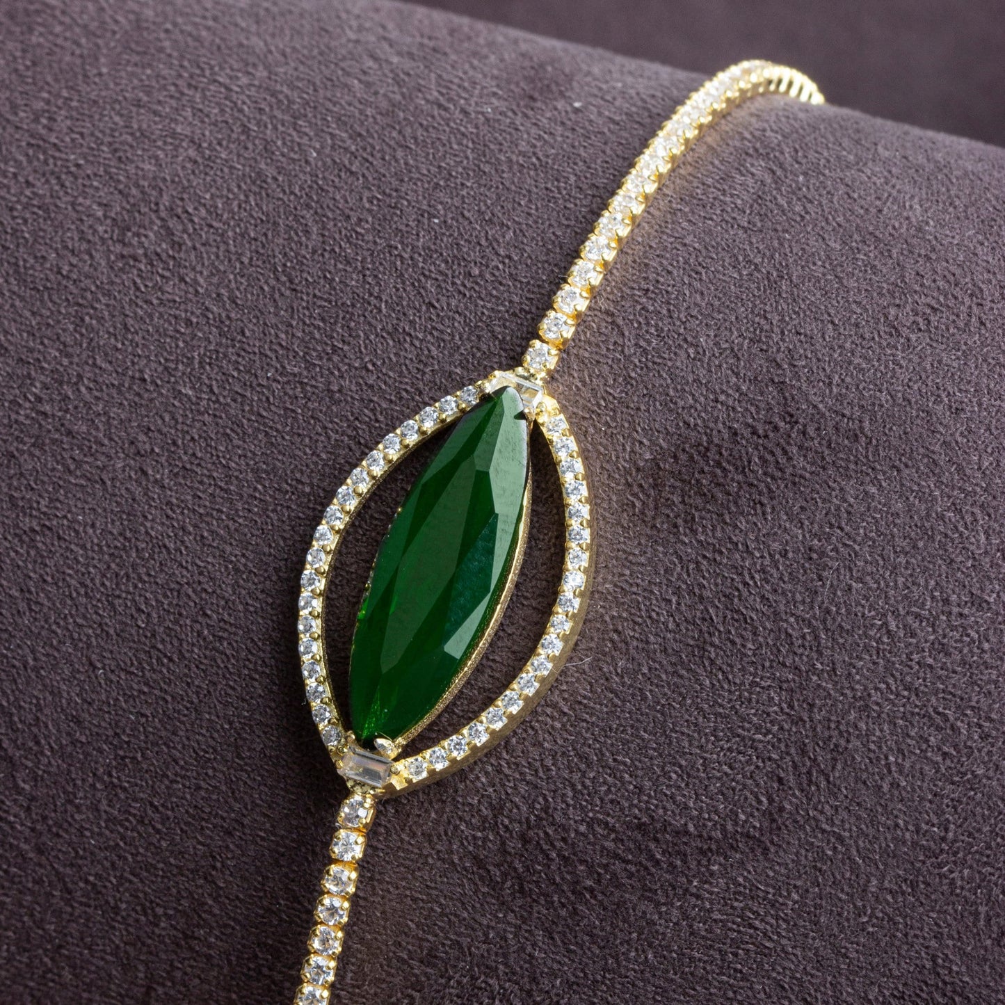 Teardrop Emerald Tennis Bracelet