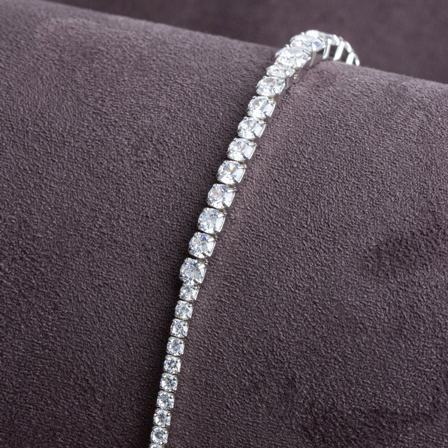 Sterling Silver CZ Tennis Bracelet, Multisize CZ Diamond Chain, Cubic Zirconia Tennis Bracelet, Bridal Jewelry, Elegant Gift For Women