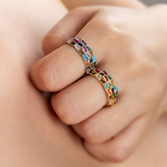 Rainbow Diamond Ring