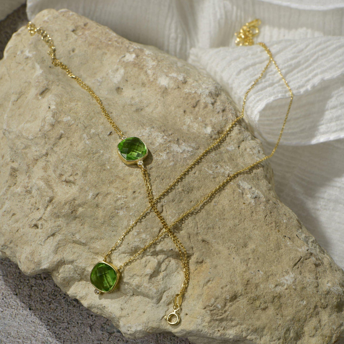 Rectangle Emerald Necklace