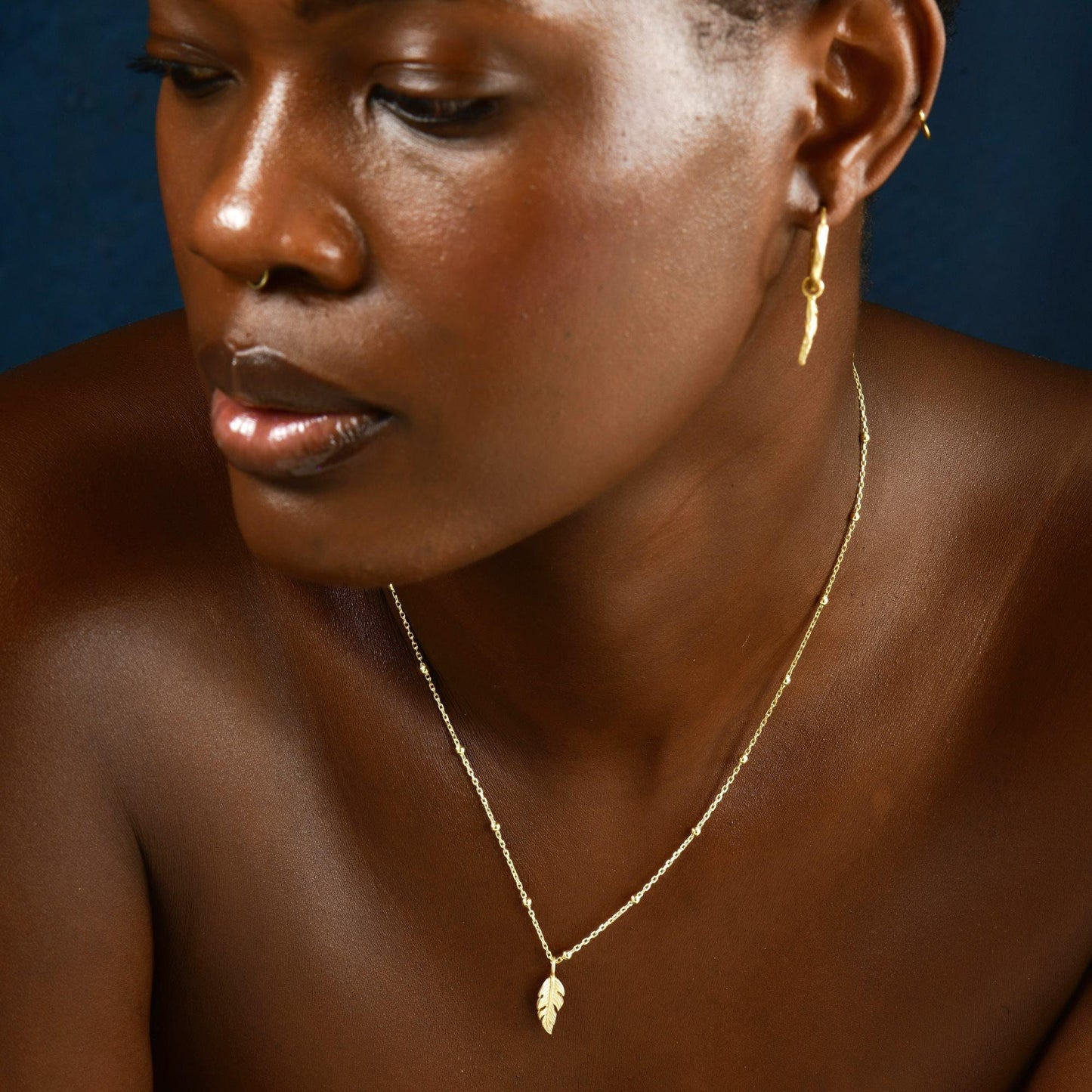 Feather Hoop Earrings