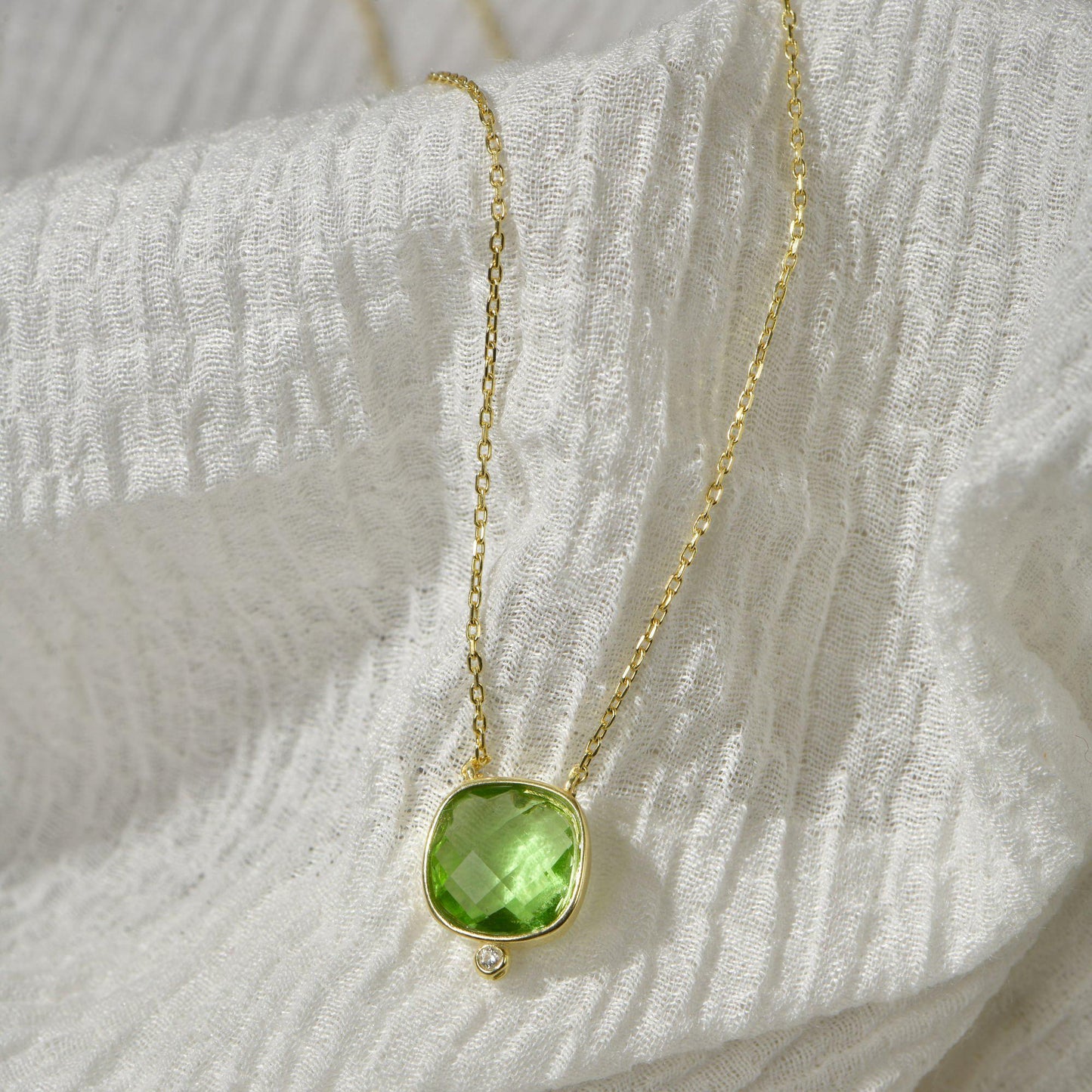 Rectangle Emerald Necklace