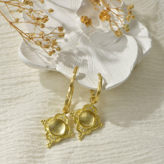 Dangling Quartz Gemstone Earrings