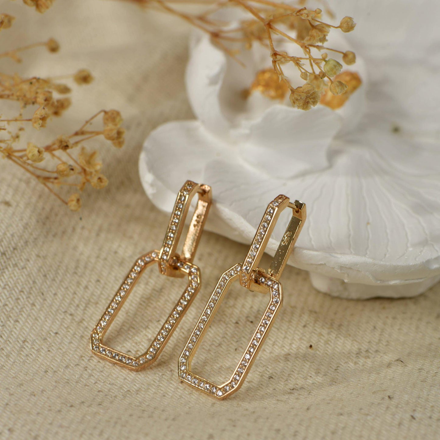 Paperclip Link Earrings