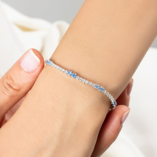 Acquamarine Tennis Bracelet