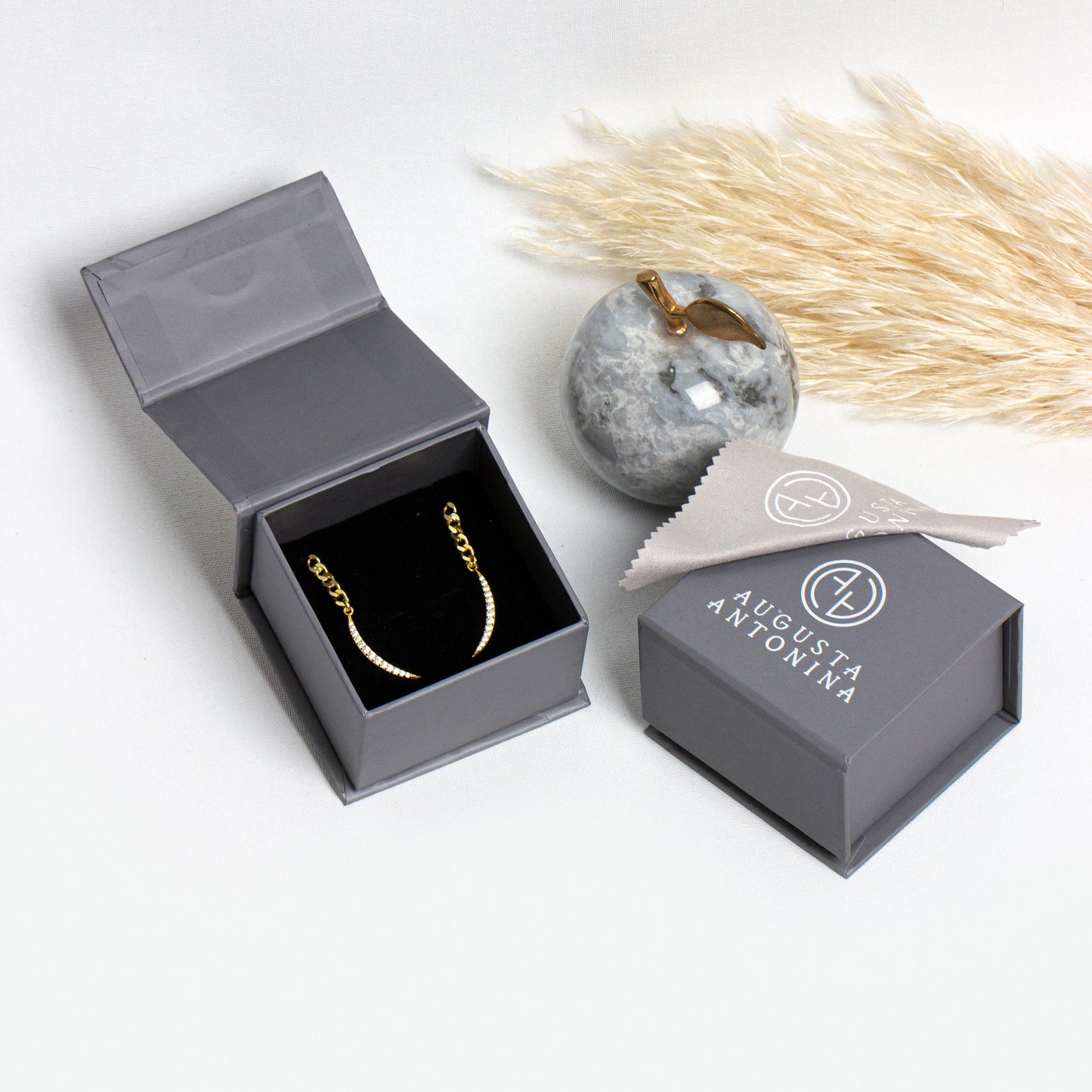 Dangling Crescent Moon Earrings
