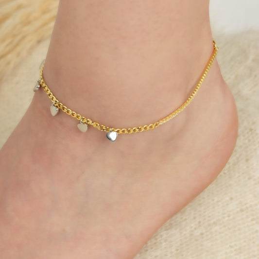 Dangling Hearts Anklet
