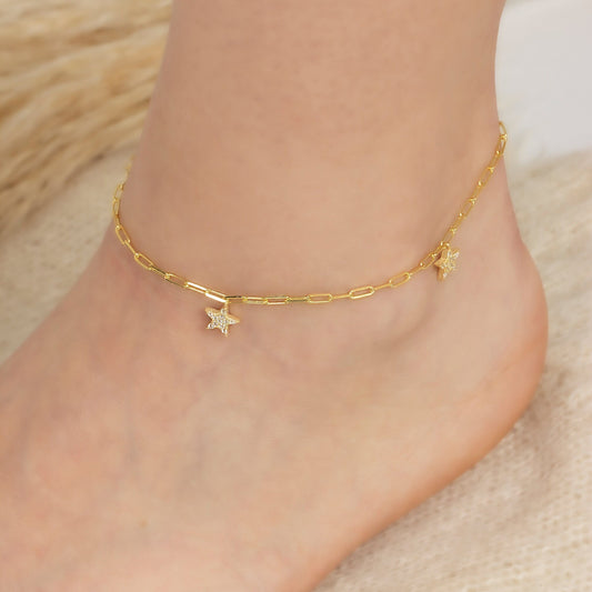 Dangling Stars Anklet