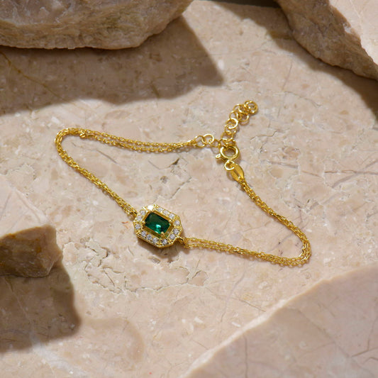 Baguette Emerald Bracelet