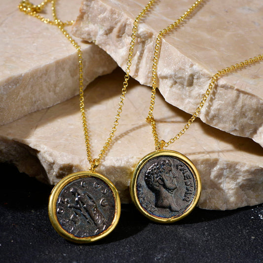 Caesar Roman Coin Necklace