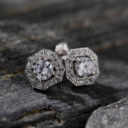 Baguette Diamond Stud Earrings