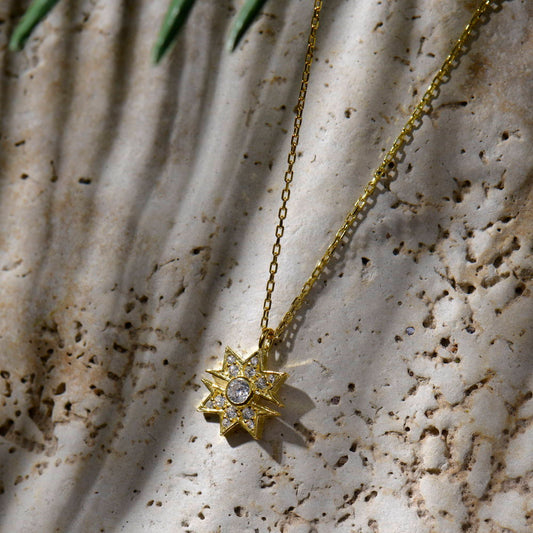 Diamond Sunburst Necklace