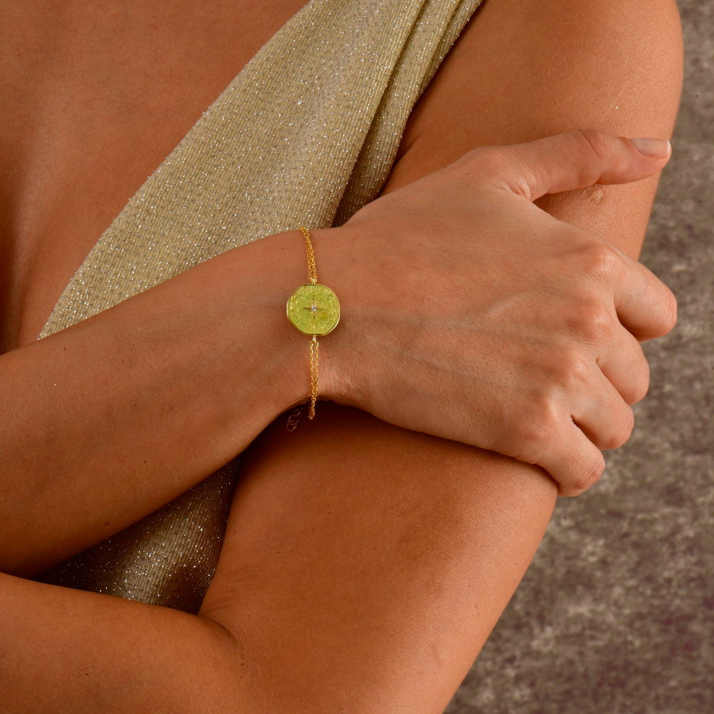 Diamond Star Disc Bracelet