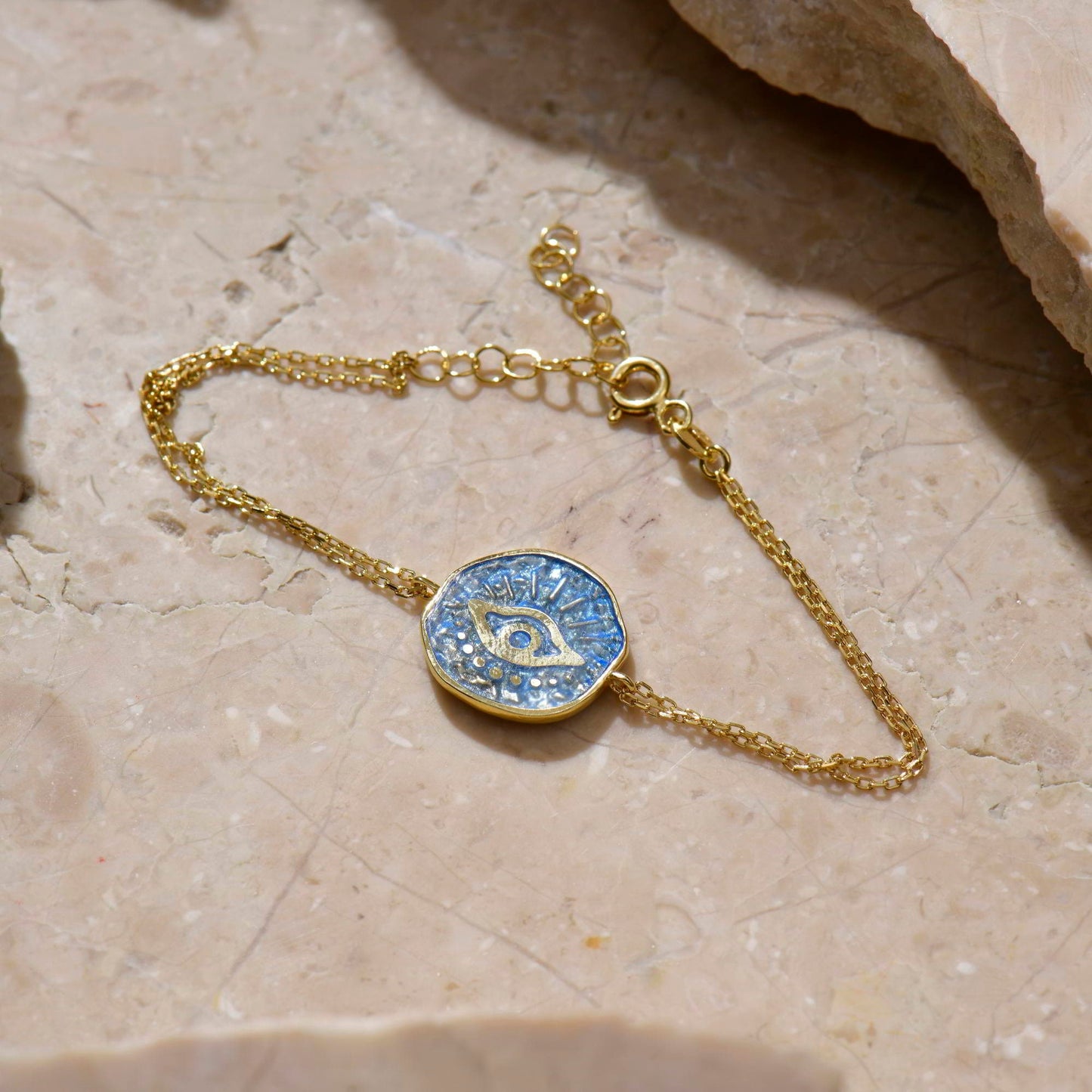 Evil Eye Disc Bracelet