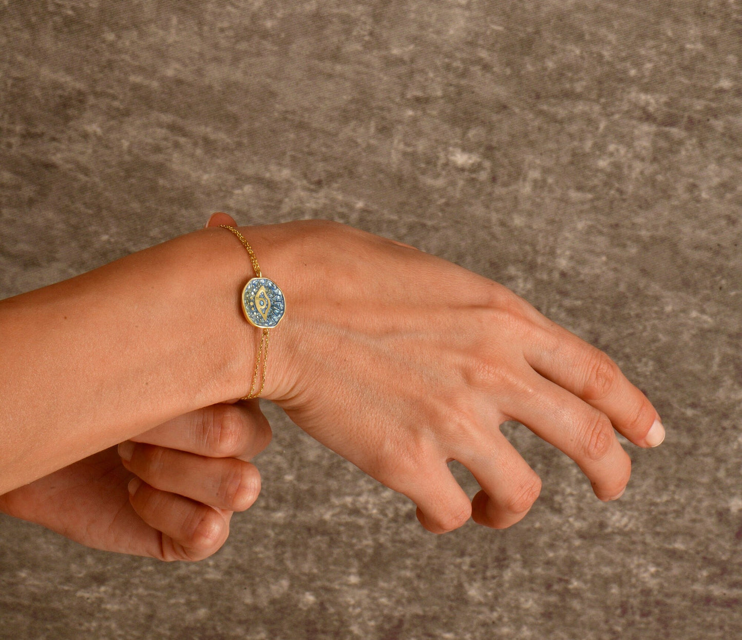 Evil Eye Disc Bracelet