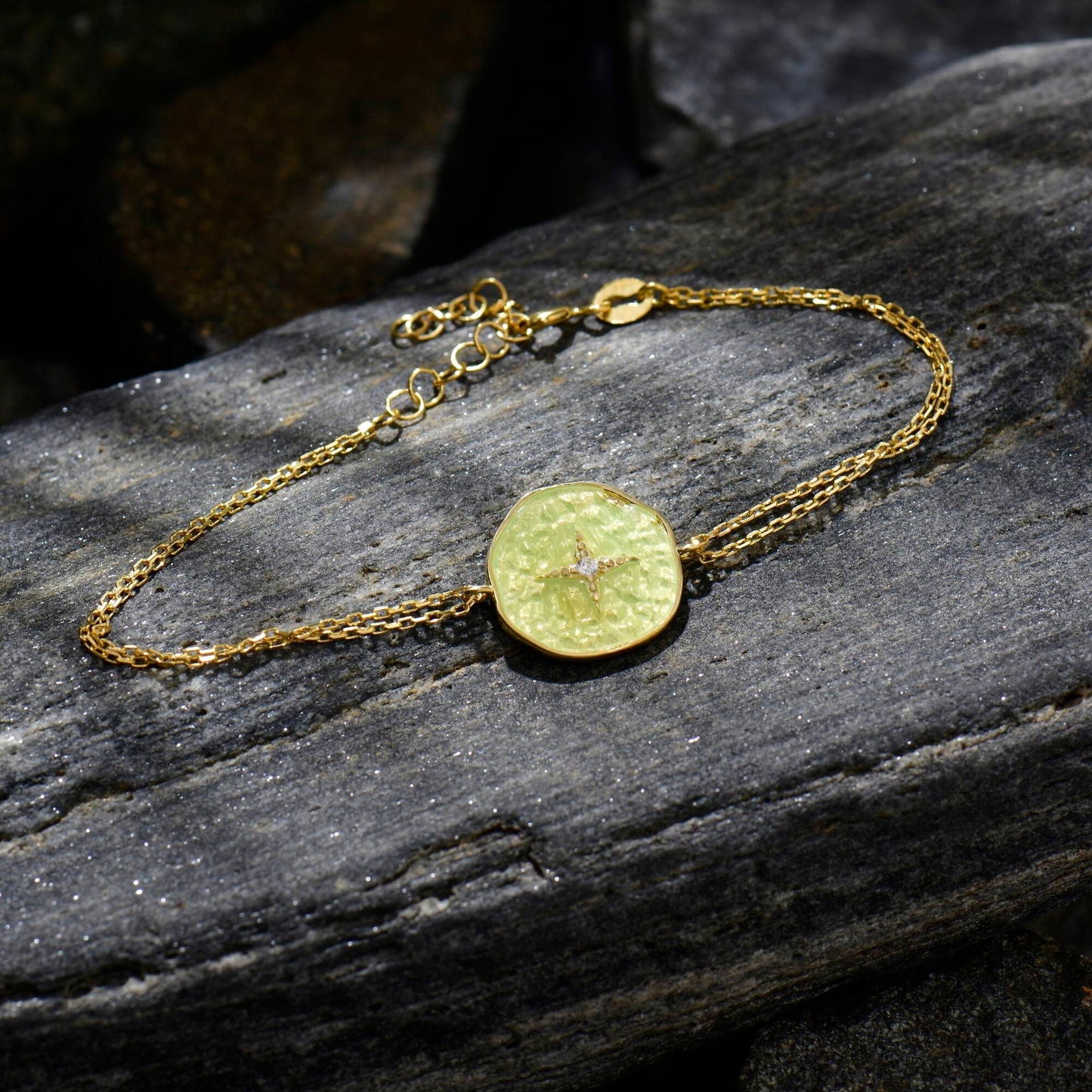 Diamond Star Disc Bracelet