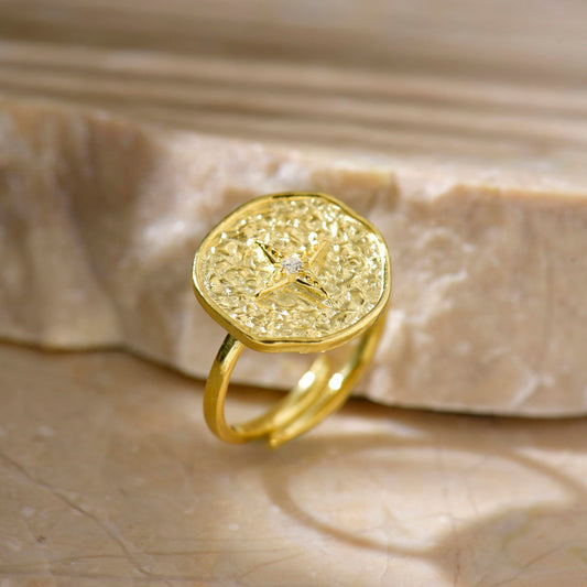 Diamond Star Disc Ring